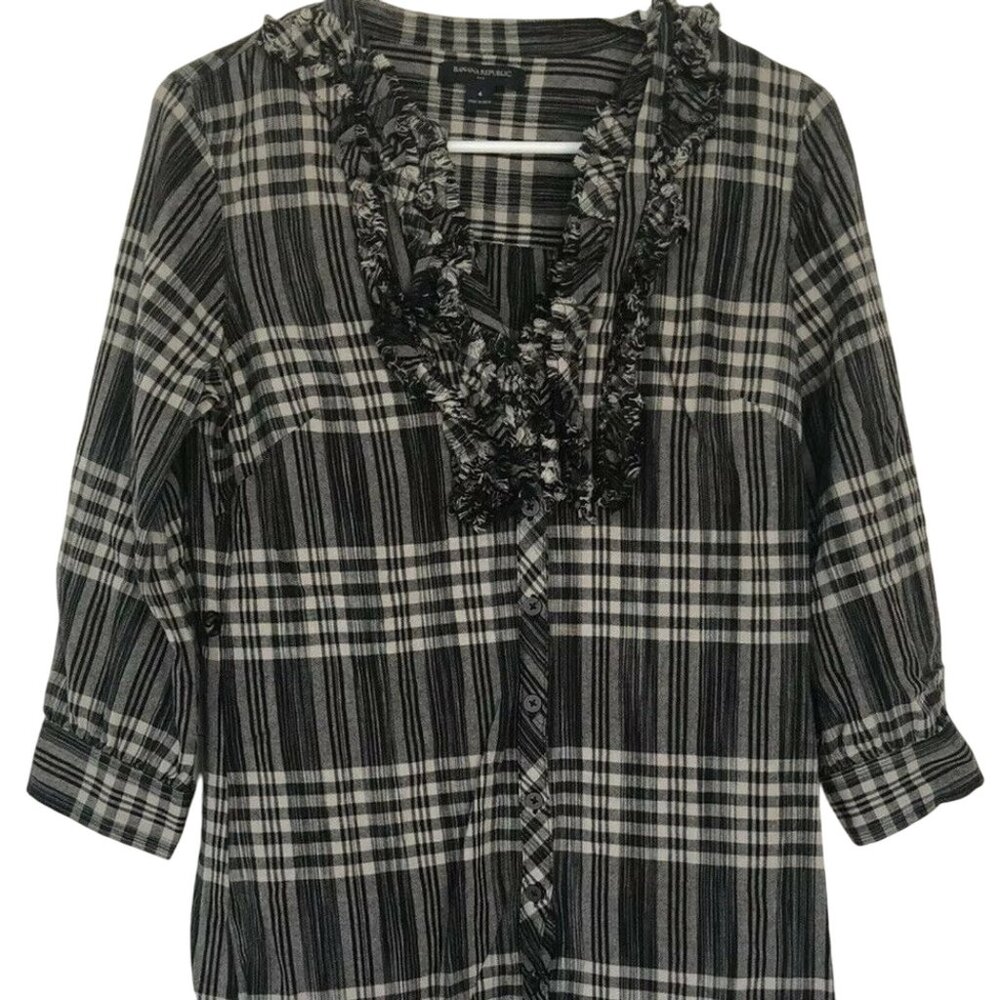 BANANA REPUBLIC BUTTON DOWN DRESS SIZE 4-EUC
